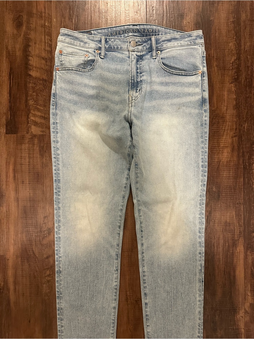 American Eagle Outfitters Men’s Airflex+ Jeans — Light Blue Wash
